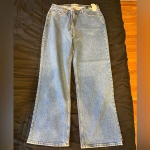 NWT Abercrombie & Fitch Low Rise Light Blue Baggy Jeans